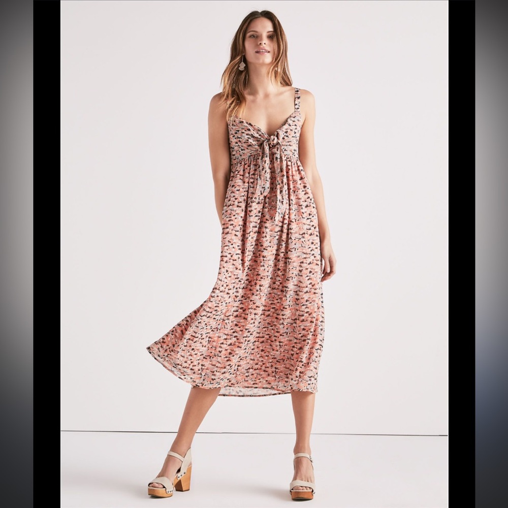 Lucky Brand Pink and Black Maxi Dress